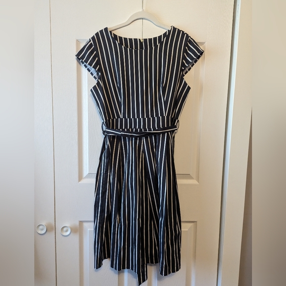 Pinup Girl Clothing Golightly Mae Dress In Victorian Stripe Large - Picture 3 of 5